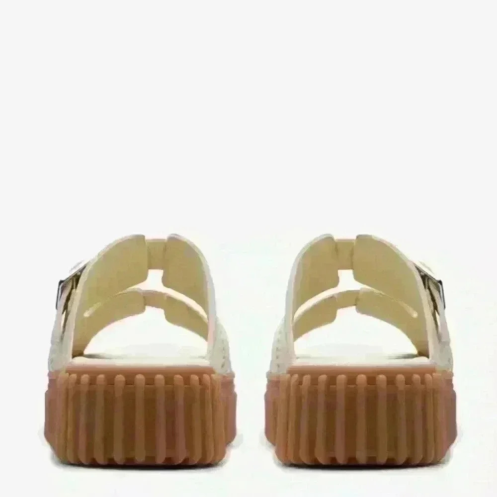 CLARKS TORHILL SLIDE  SANDAL CREAM SIZE 8 - Picture 6 of 15